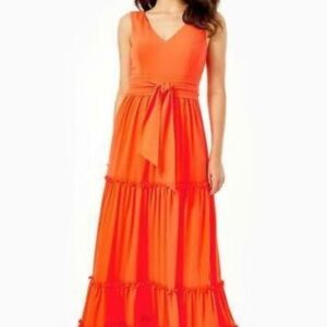 Lilly Pulitzer Coral Violeta Maxi Dress